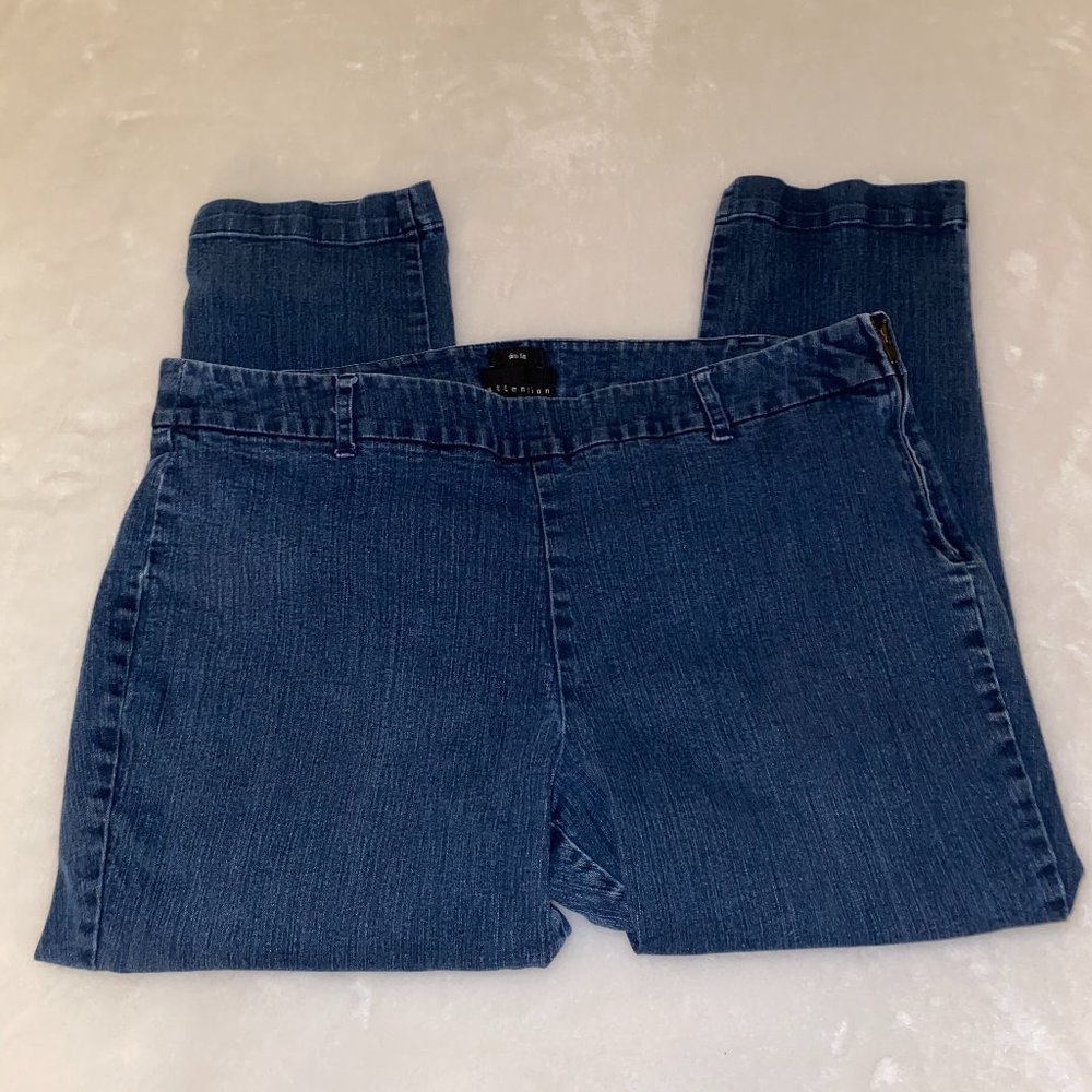 Attention slim fit side zip capri crop jeans 14/16 EUC